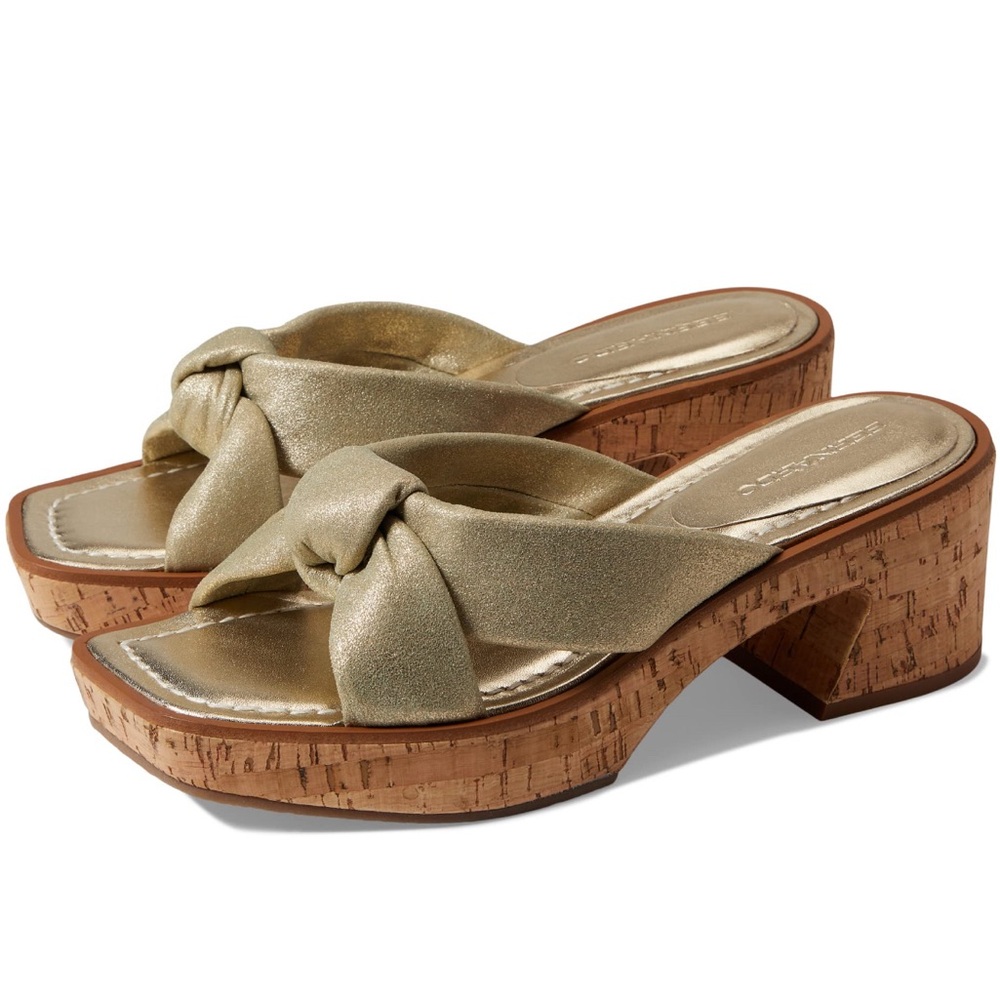 Bernardo Jolie Gold Knot Sandals